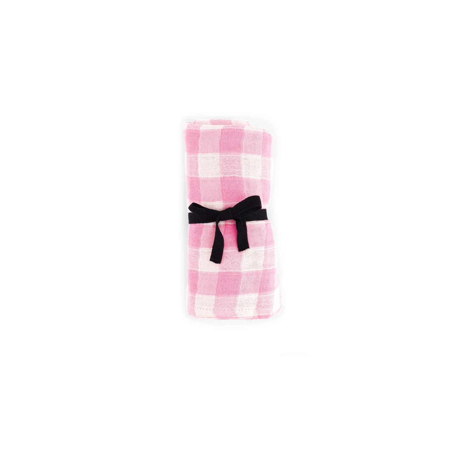 Musselin Tuch I  Karo rosa