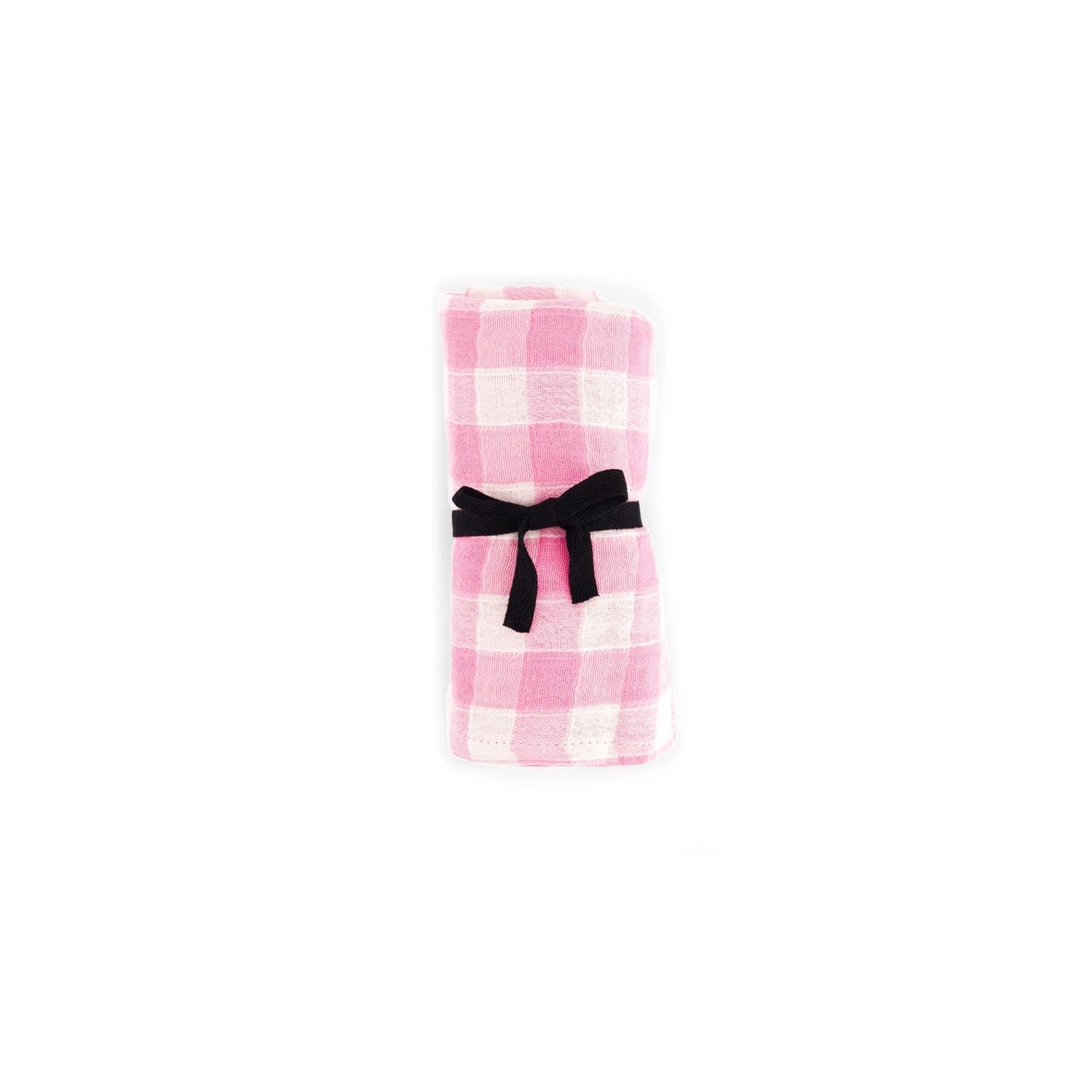 Musselin Tuch I  Karo rosa
