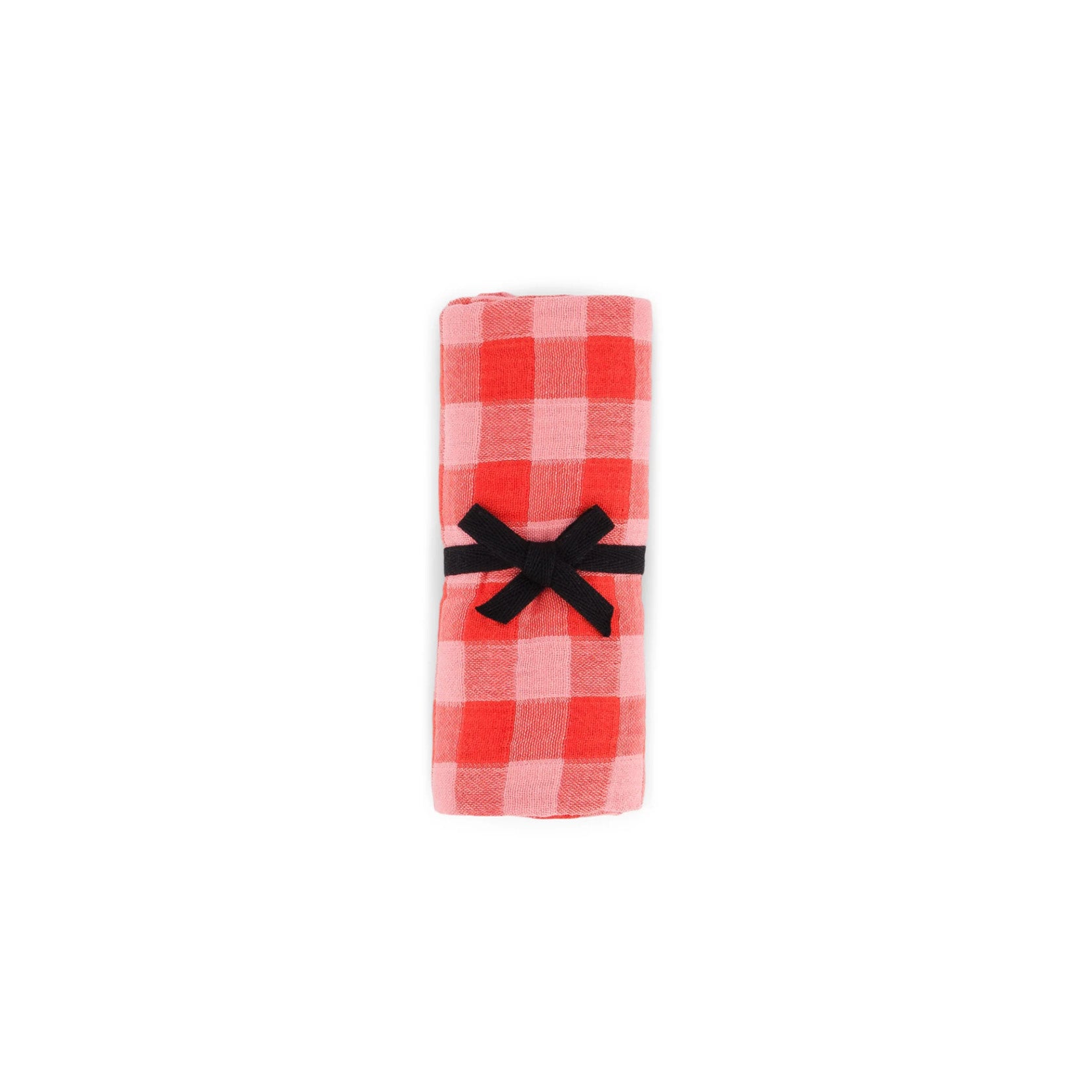 Musselin Tuch I  Karo rot-pink