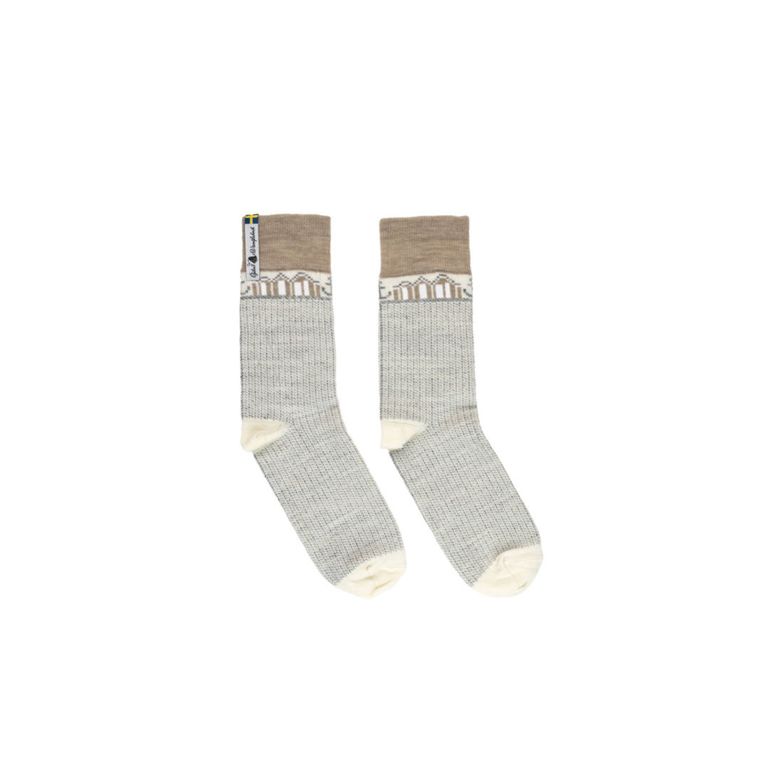 Merinowollsocken Ojbro  I SKAFTÖ SNÖ